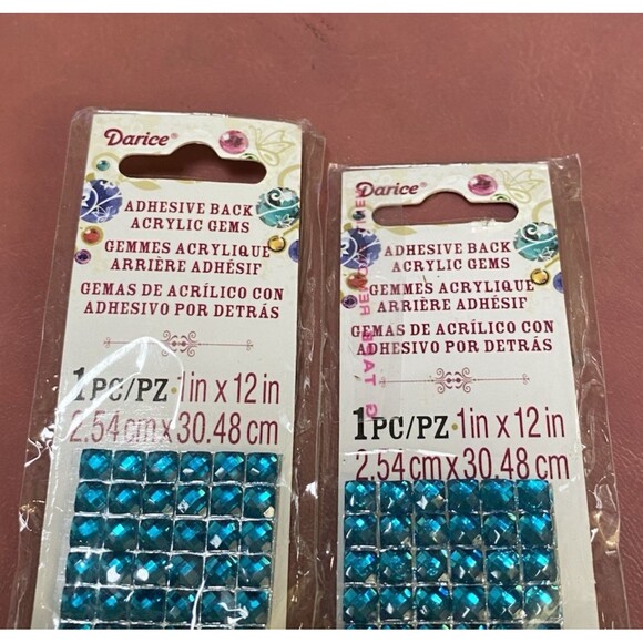 Darice SAPPHIRE Adhesive Acrylic Gems 1 X 12" Embellishments NEW GEMZ04 Lot of 2 - Picture 4 of 8